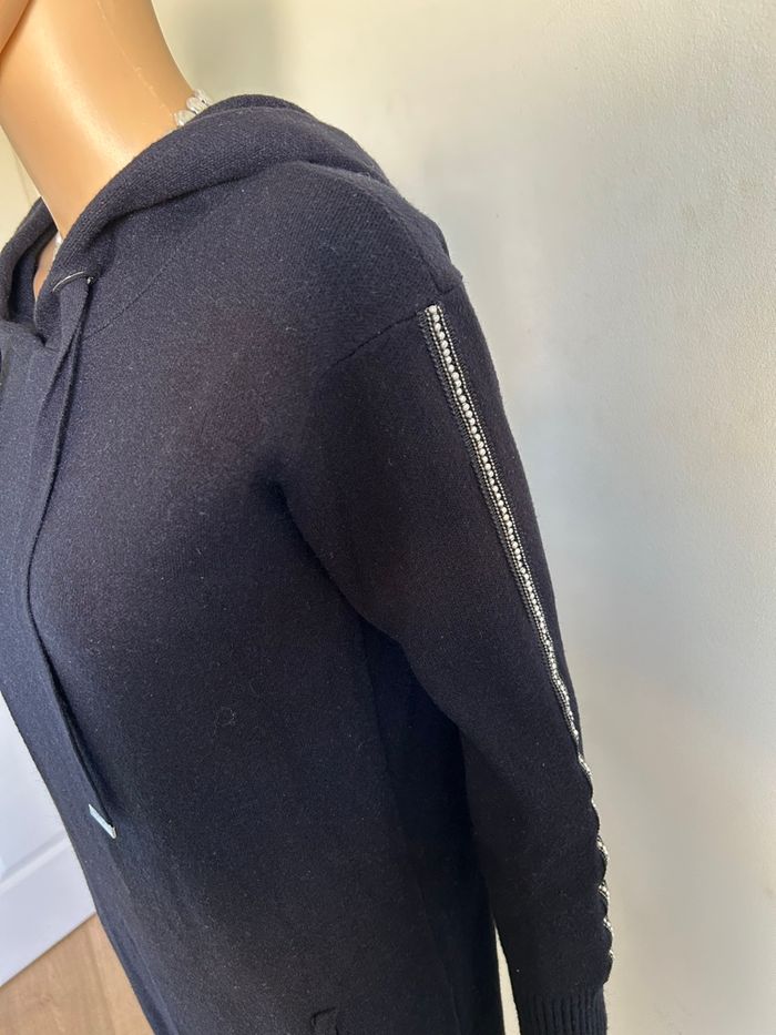 Robe pull bleue marine avec capuche Morgan taille XS TBE - photo numéro 4