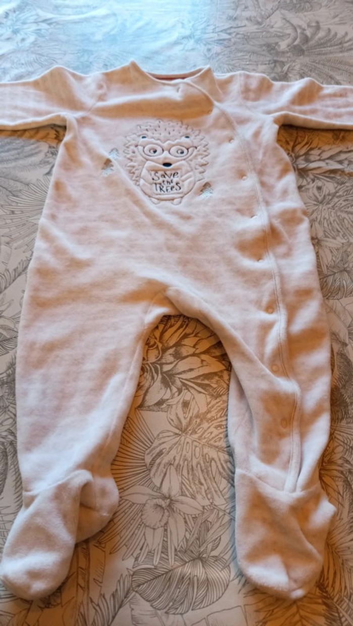 Pyjama velours mixte