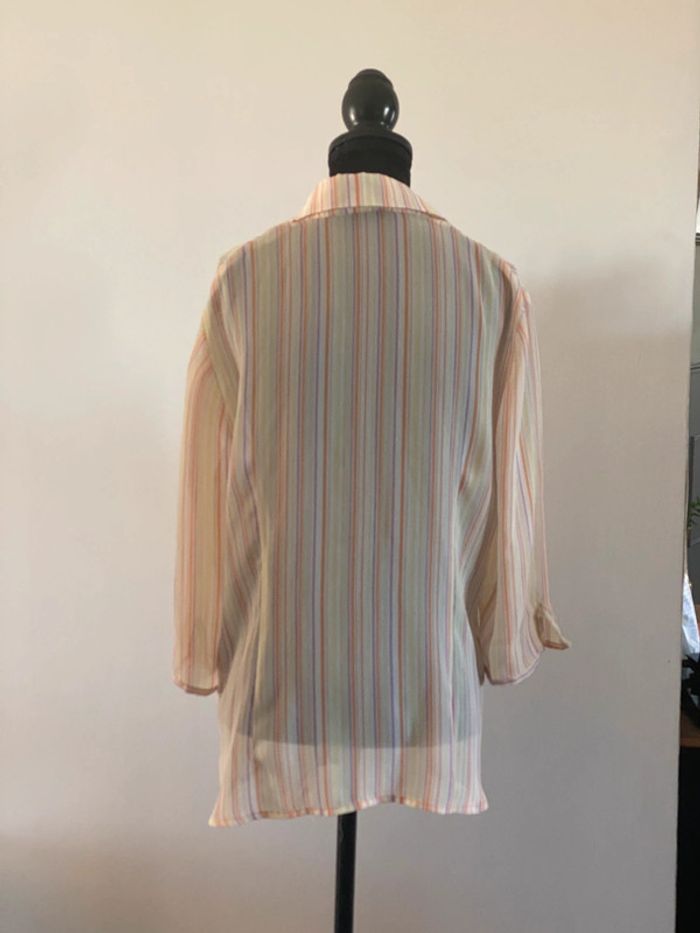 Chemise Afibel en voile aux couleurs pastels taille 38 - photo numéro 8
