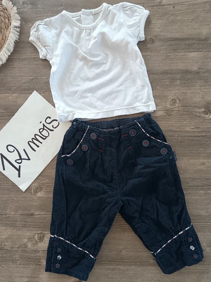 đ ensemble pantalon et t shirt sergent major 12 mois