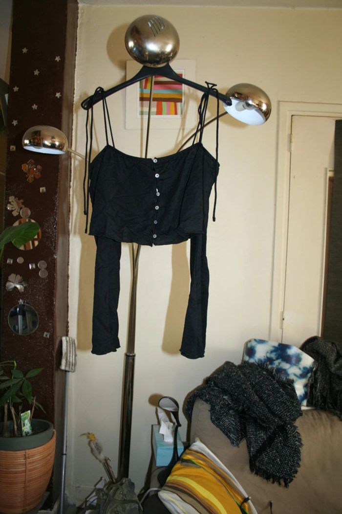 🌸Charmant top noir épaules dénudées Taille 36 "Zara " Neuf 🌸