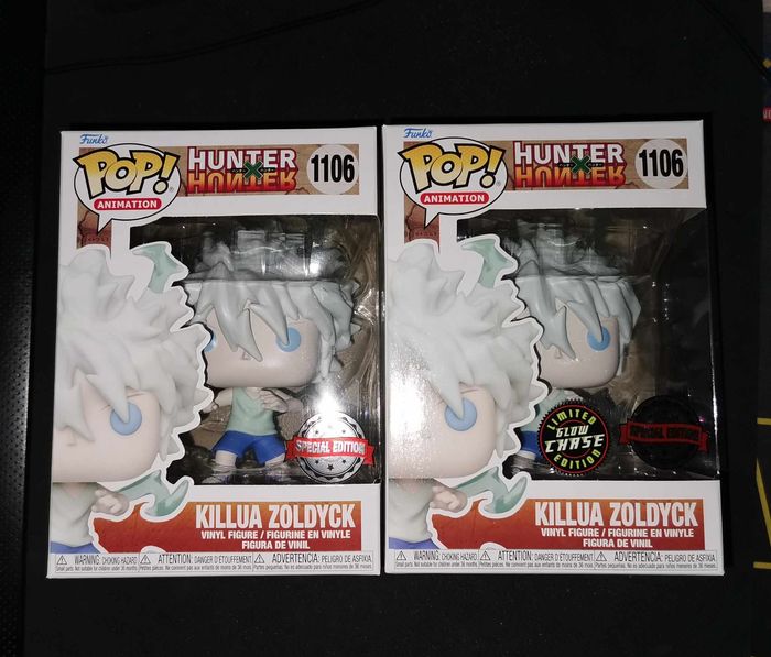 Lot 2 Figurines Funko Pop / Killua Zoldyck N°1106 / Hunter X Hunter / (1Glow Chase + 1Spécial éditio