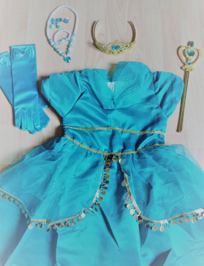Déguisement robe princesse Jasmine courte et accessoires 4-5ans - photo numéro 3