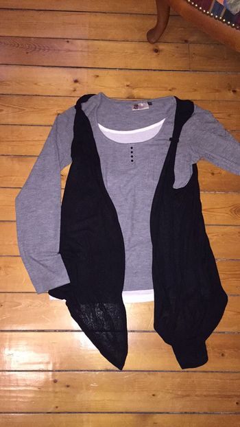 Pull gilet superposé t 38