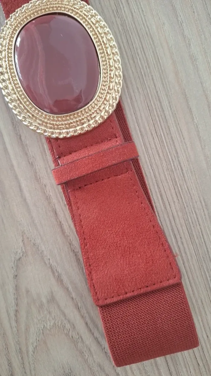 Ceinture élastique ajustable – Terracotta / Vieux rose  - Parfaite sur une robe - Neuve 🌸 - photo numéro 5