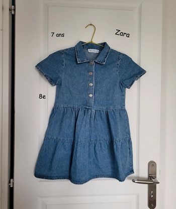 Robe 👗 jean avec col zara  7 ans