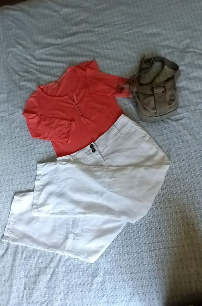 T-shirt couleur corail - photo numéro 2