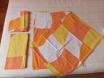 4 TAIES D'OREILLER RECTANGULAIRES VINTAGE 70'S