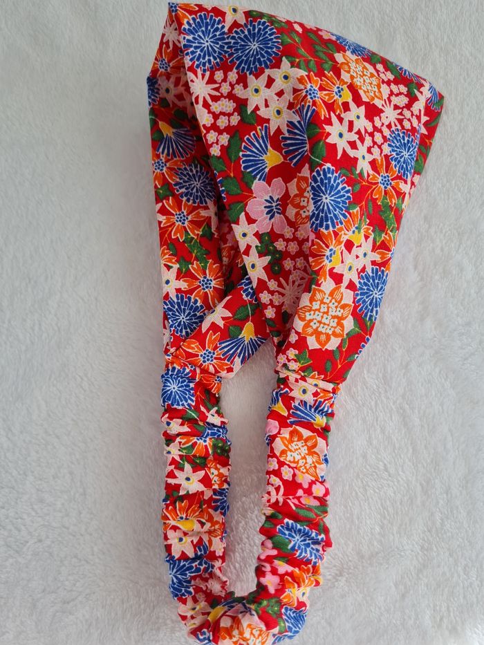 Bandeau fichu fleuri femme - photo numéro 4