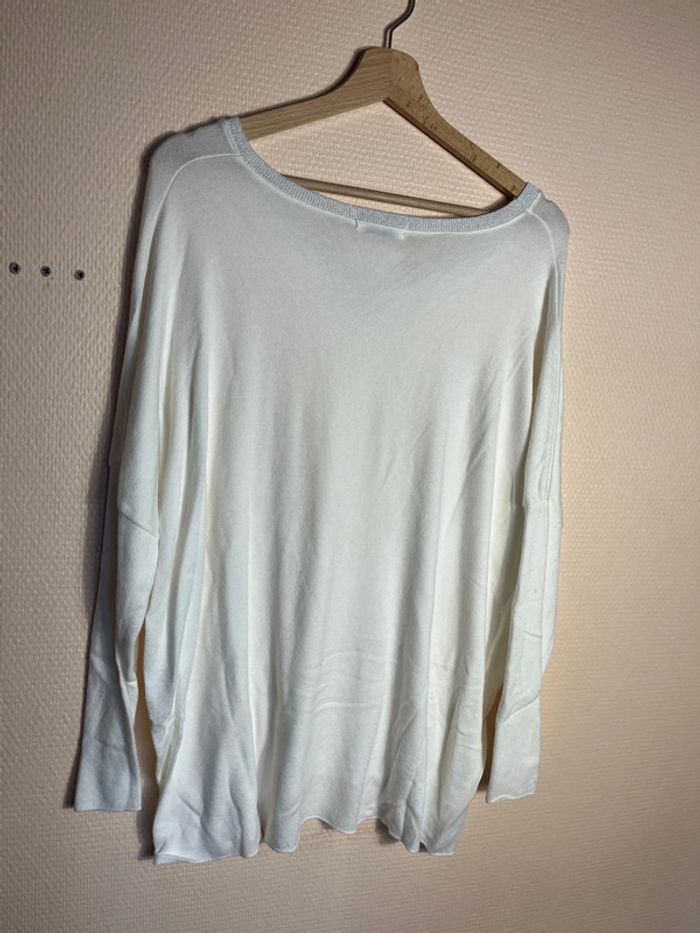 Pull blanc et argentée - Taille Unique - photo numéro 4