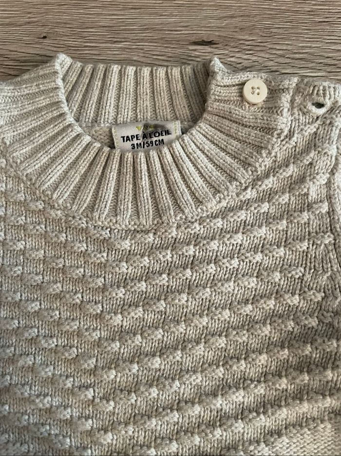 Pull écru laine - photo numéro 2