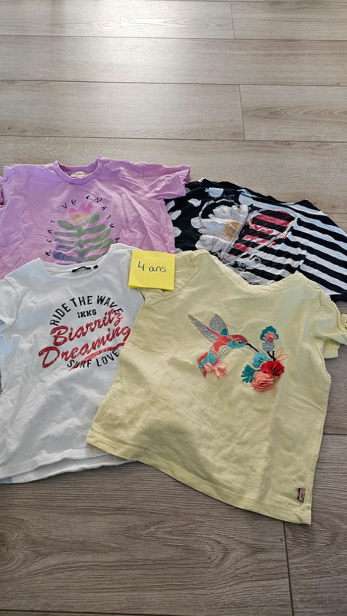 Lot 4 t shirt 4 ans IKKS Catimini Sergent major Desigual