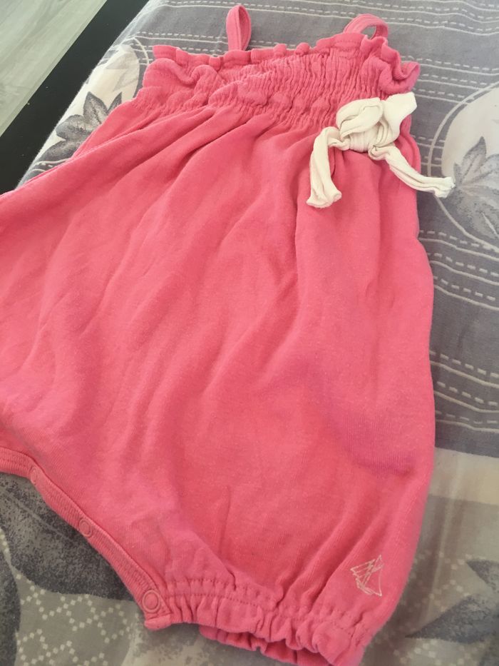 Combinaison été rose Petit Bateau bébé fille 3 mois - photo numéro 2
