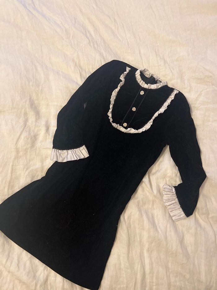 Robe velours col Claudine XS