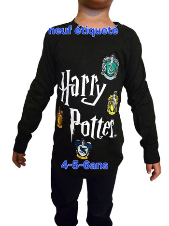 T-shirt manches longues harry potter noir