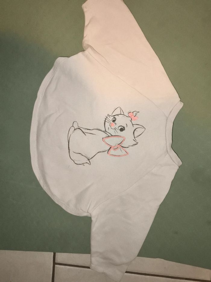 Ensemble "Marie" des Aristochats. Rose pâle et blanc - photo numéro 4