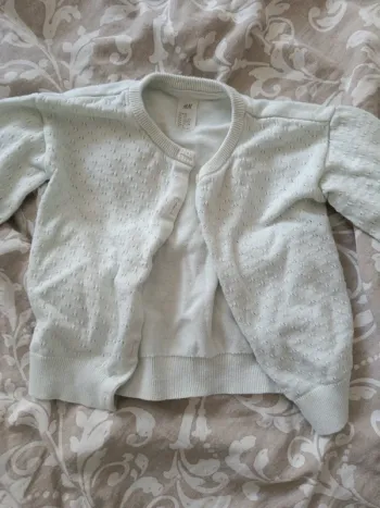Gilet blanc cassé 92cm H&M