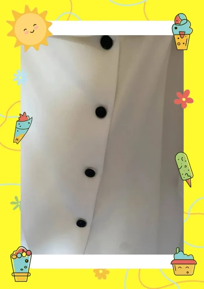 Robe blazer à boutons S Shein 36 blanche - photo numéro 3