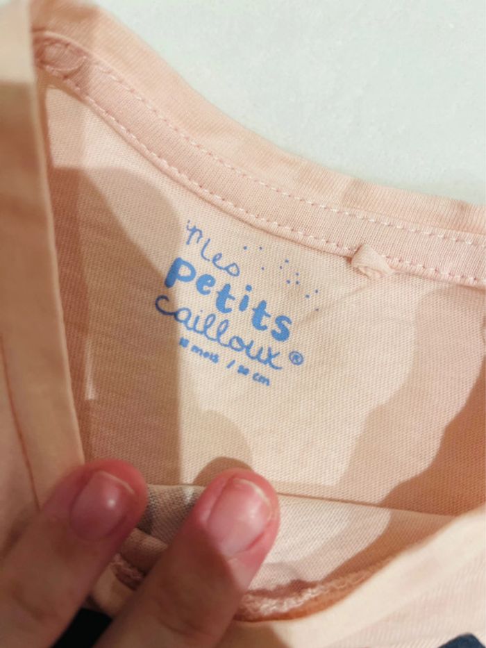 Manches longues avec inscription « Sœur de cœur pour la vie » 18 mois 80cm Les petits cailloux - photo numéro 3