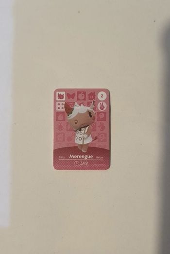 Mini Carte Amiibo NFC Animal Crossing Nintendo Merengue Patty