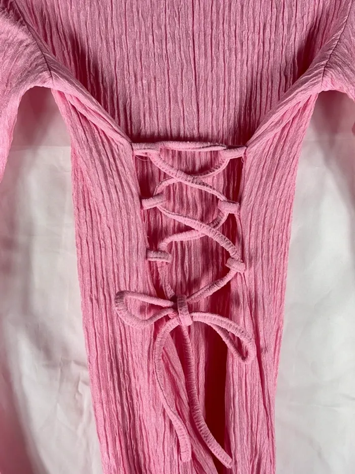 Robe longue rose à manches longues SHEIN - photo numéro 5