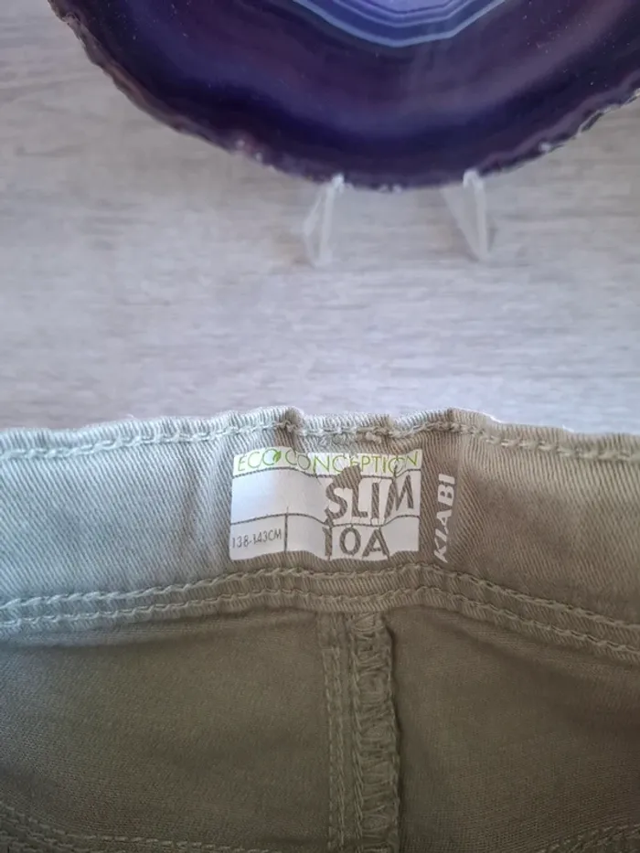 Pantalon slim kaki taille 10 ans - photo numéro 3