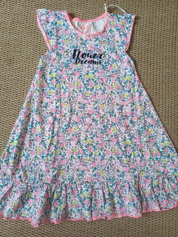 Robe fleurie rose 4 ans