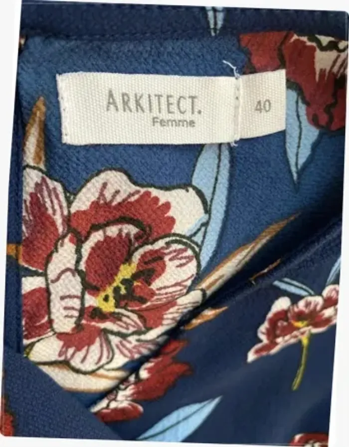 Robe patineuse fleurie bleue Arkitect - photo numéro 7