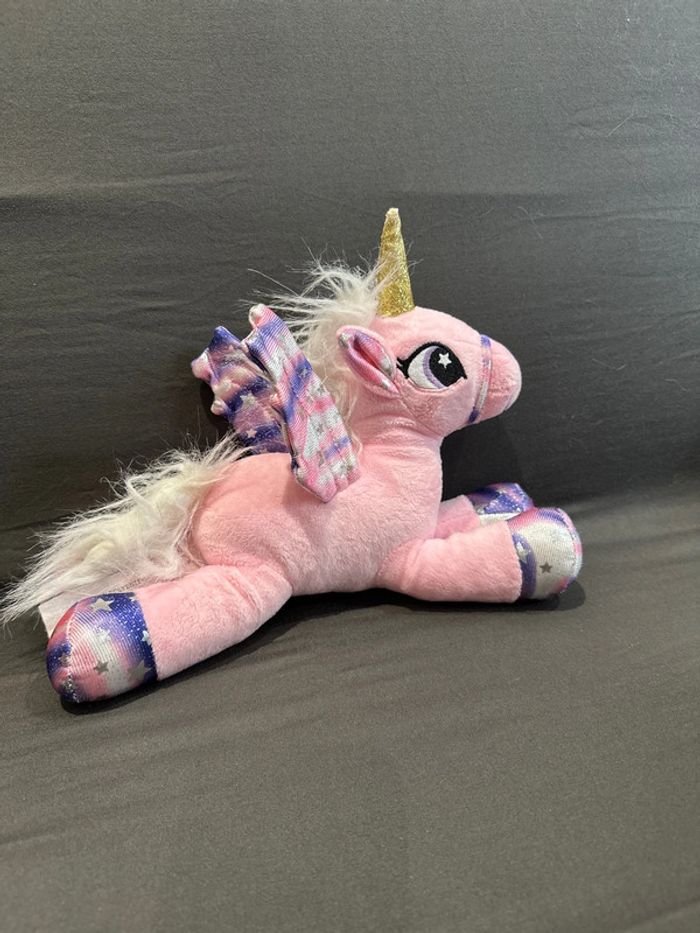 Peluche licorne rose - photo numéro 3