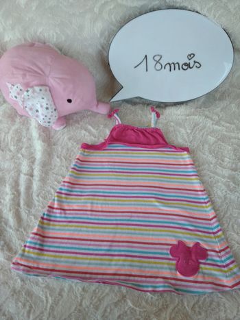 Robe été bretelles Fille 18 mois Minnie Disney Baby