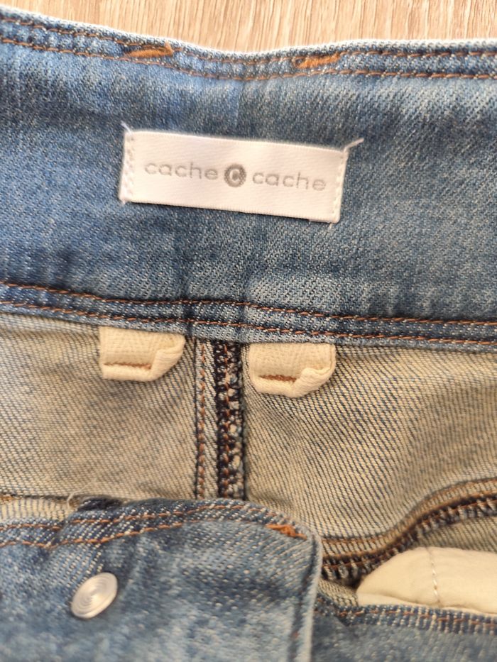 Jupe en jean 36 cache cache - photo numéro 3