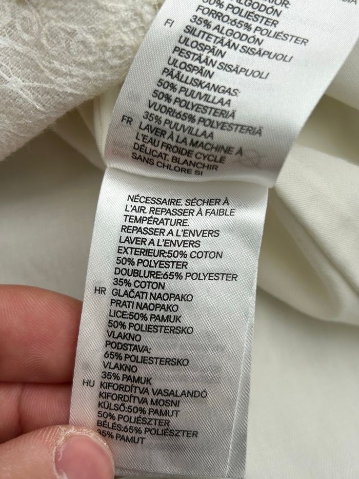 Robe blanche dentelle H&M – taille 40 - photo numéro 5