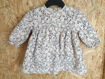 Tunique TAO motifs fleurs et oiseaux 9 mois