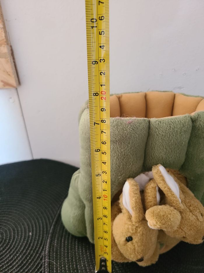 TRONC D'arbre vert doudou lapins - photo numéro 5