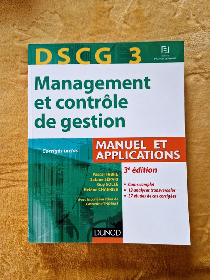 DSCG 3 Management et contrôle de gestion