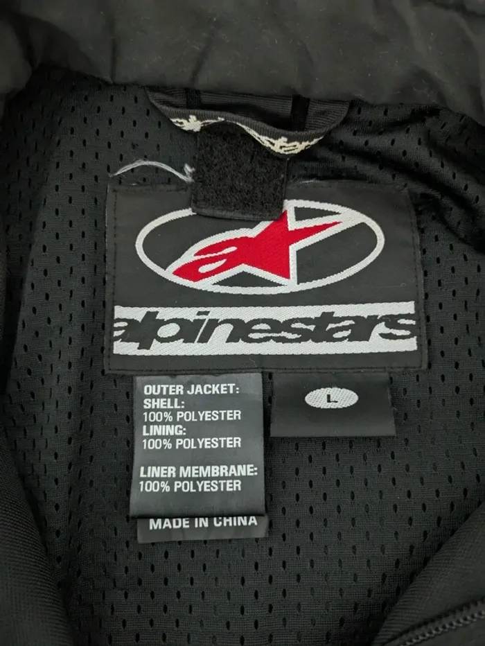 Blouson noire veste moto - Alpinestars - taille L - photo numéro 6