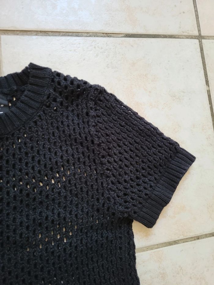 Pull manches courtes en crochet - photo numéro 3