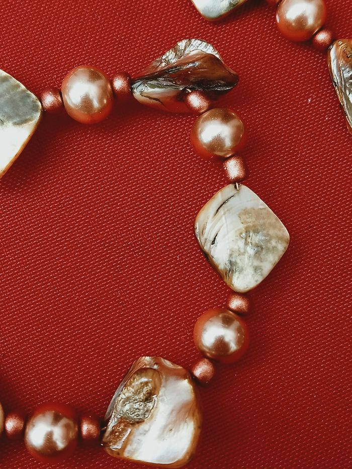 Collier metal et perles doré - photo numéro 7