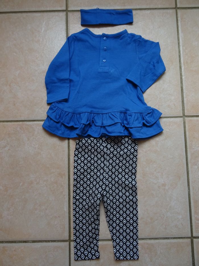 Ensemble T-shirt, legging, bandeau 6 mois - photo numéro 2