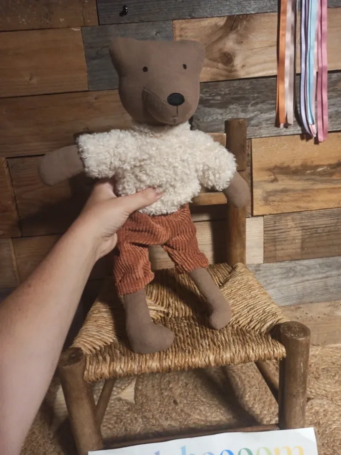 Peluche ours Frisette tbe - photo numéro 3
