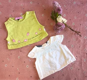 Lot 2 hauts/tee-shirts 0/1mois