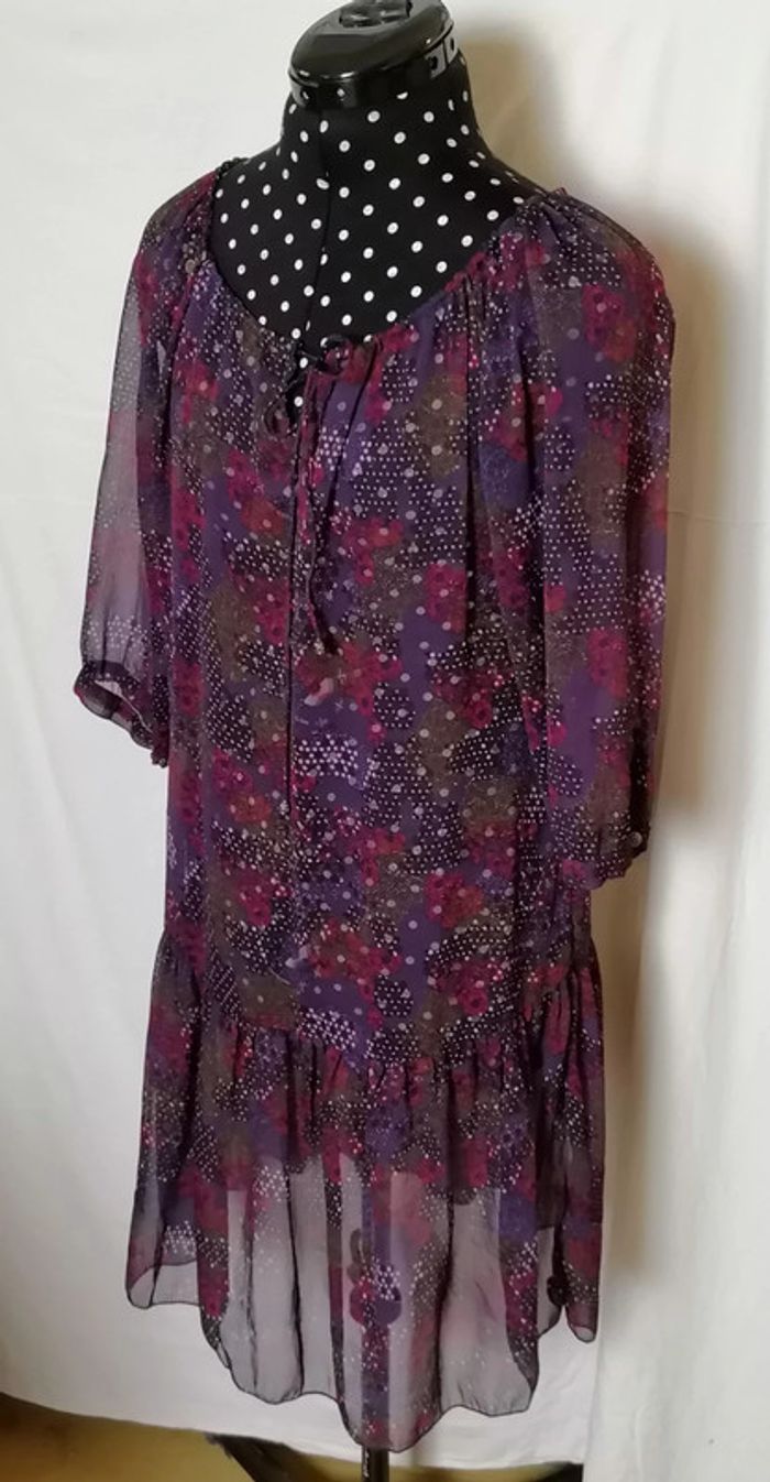Robe d'été plage transparent violet bordeaux DDP - photo numéro 6