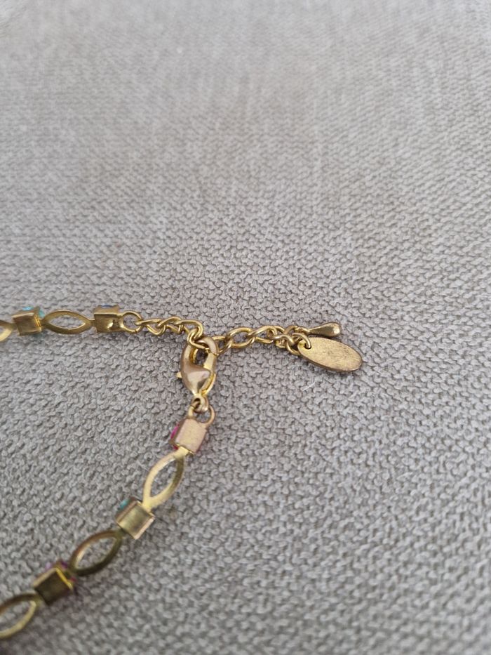 Bracelet doré à perles colorées - photo numéro 9