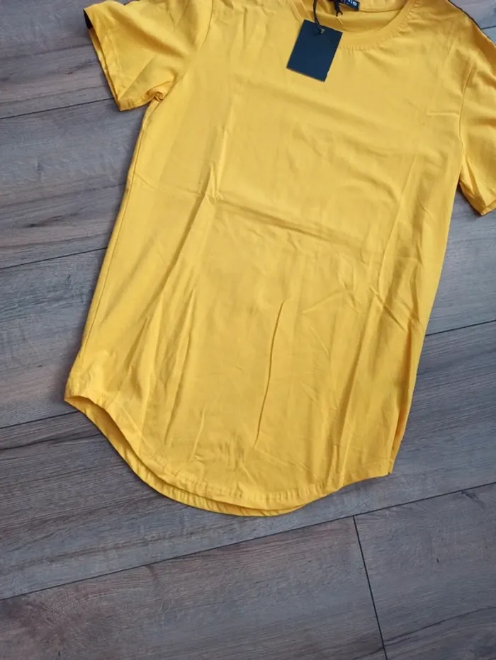 Tee shirt jaune homme manches courtes L - photo numéro 3