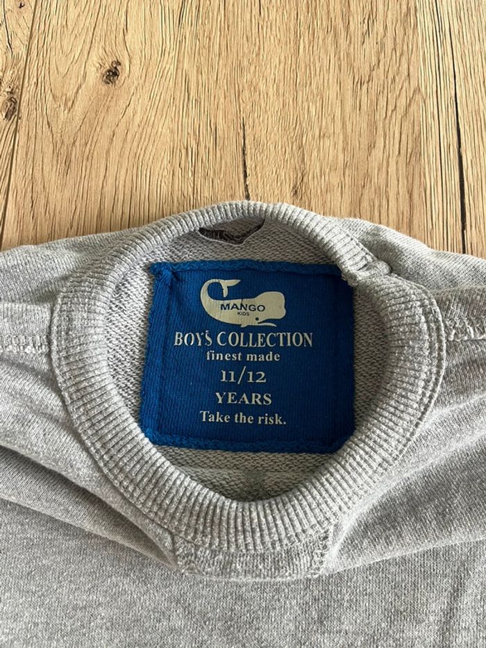 sweat-shirt gris mango taille 12 ans - photo numéro 3