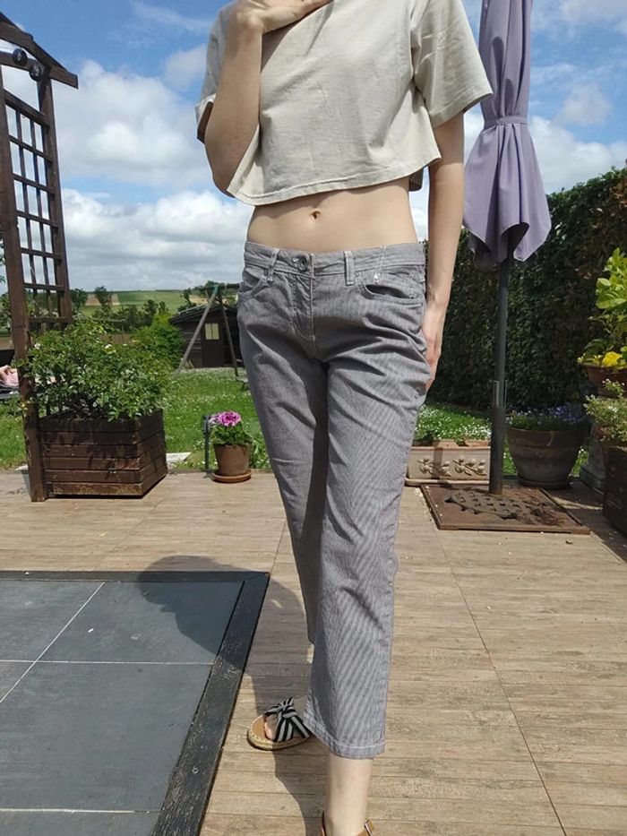 Pantacourt rayé gris T40- Active Wear La Redoute - photo numéro 7