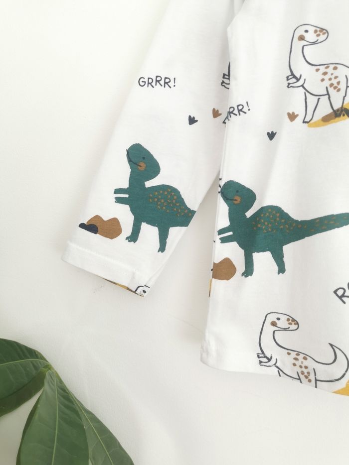 Tee-shirt blanc imprimé dinosaures Gémo 24 Mois - photo numéro 7