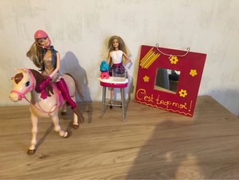 Lot barbies + miroir