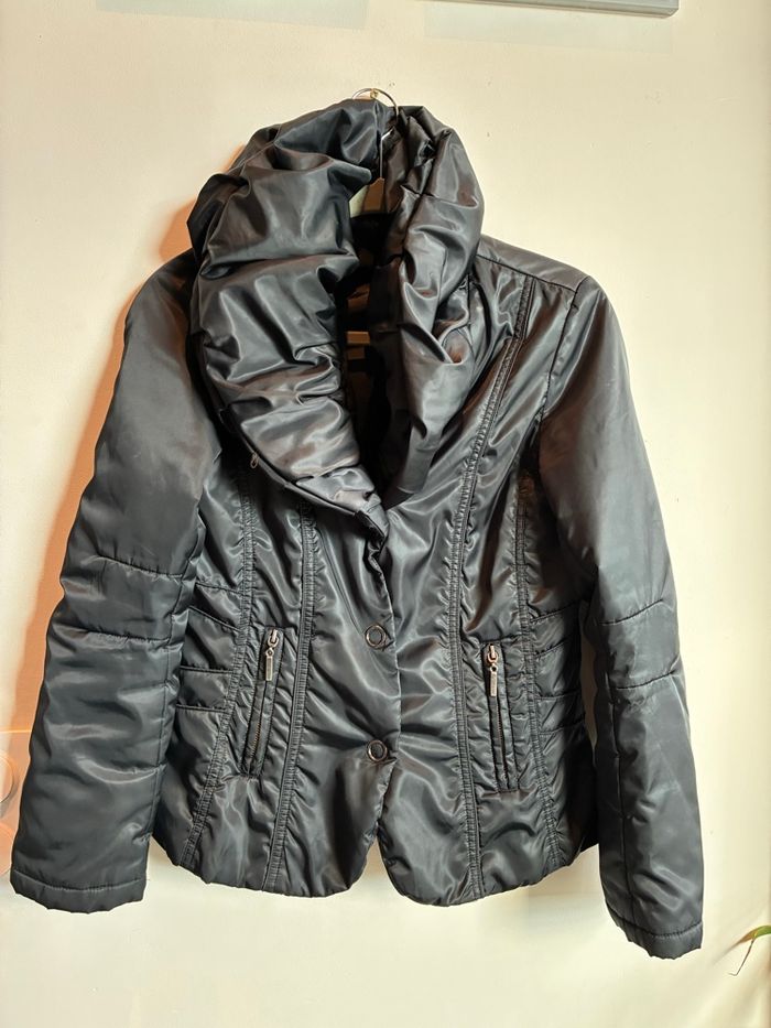 Blouson court hiver femme avec col - photo numéro 3