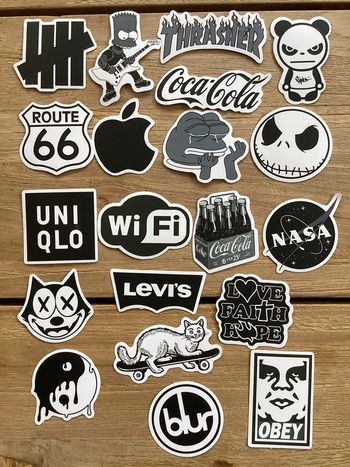 20 Stickers de marque